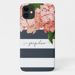 MODERN Vintage Hydrangea-Streifen Case-Mate iPhone Hülle