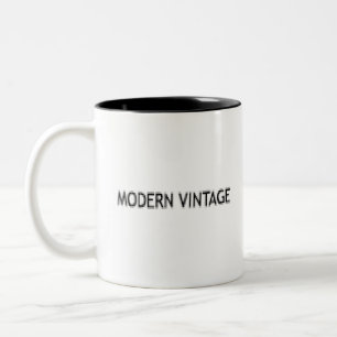Modern Vintager Pixelstil Zweifarbige Tasse