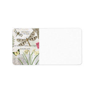 Modern Vintch French Draquelly Adressaufkleber