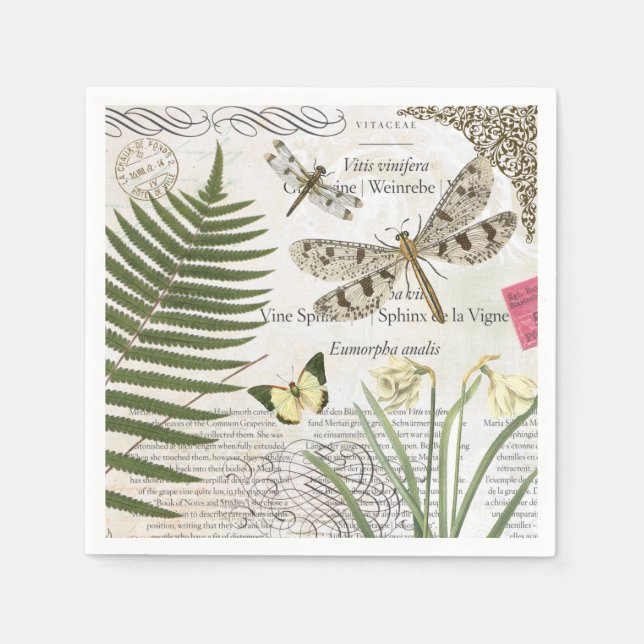 Modern Vintch French Draquelly Serviette (Vorderseite)