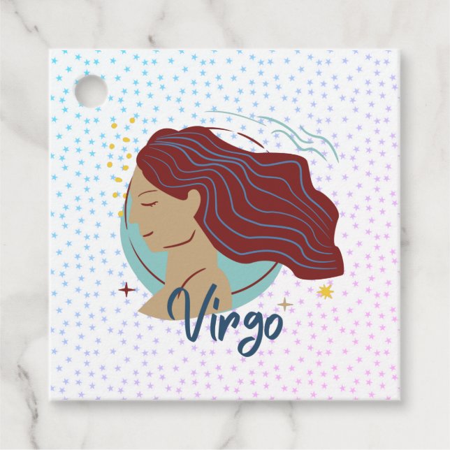 Modern Virgo Woman Zodiac Geschenkanhänger (Vorderseite)