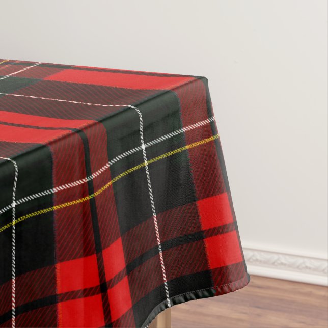Modern Wallace Red Scottish Tartan Plaid Pattern Tischdecke (Beispiel)