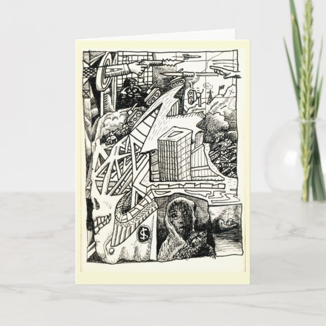 "Modern Warfare", Tinte zeichnend Karte (Vorderseite)