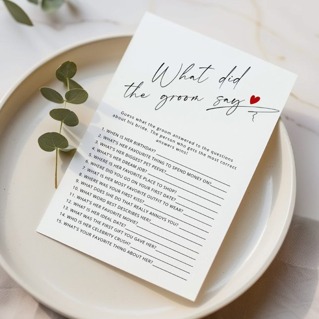 Modern Was hat der Bräutigam gesagt, Brautparty-Sp (Von Creator hochgeladen)