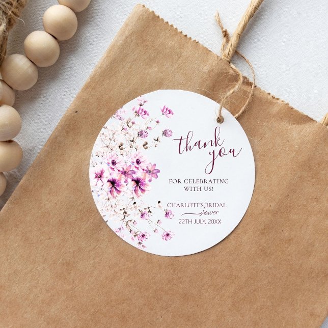 Modern Wasserfarbe Vielen Dank Brautparty Sticker (Von Creator hochgeladen)