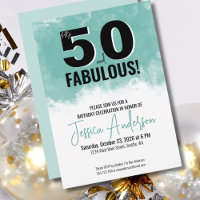 Modern Watercolor 50. Geburtstagsparty