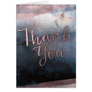 Modern Watercolor Blue & Rose Gold Pink Vielen Dan