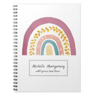 Modern Watercolor Boho Rainbow Custom Notizblock