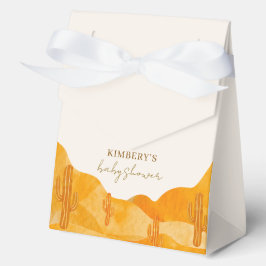 Modern Watercolor Boho Wüste Cactus Baby Shower Geschenkschachtel