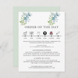 Modern Watercolor Eucalyptus Greenery Wedding Begleitkarte