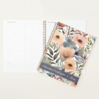 Modern Watercolor Floral Planer