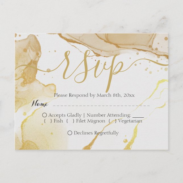 Modern Watercolor Gold UAWG Postcard Postkarte (Vorderseite)