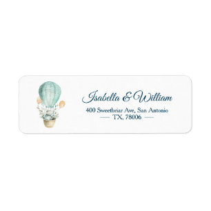 Modern Watercolor Happy Osterballon Bunny Boho