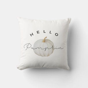 Modern Watercolor Hello Pumpkin Kissen