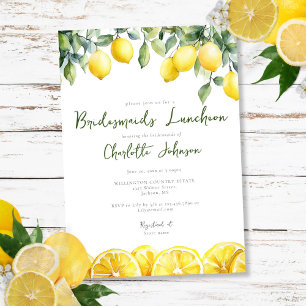 Modern Watercolor Lemon Bridesmaids Einladung
