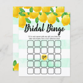Modern Watercolor Lemon Tree Brautparty Bingo