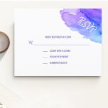Modern Watercolor Lila Blue UAWG Insert Cards RSVP Karte<br><div class="desc">Schöne moderne Aquarell Response UAWG Hochzeitskarten. Pastellfarben lila türkisfarbene Farben. Ideal für Hochzeiten in Urlaubsort,  Bat / Bar Mitzvah,  Geburtstag,  Geburtstag,  Jubiläum,  etc...  Wasser/Ozean-Design. Bearbeiten von Karten - Einfach Ihre Daten hinzufügen oder Schriftart,  Farbe und Größe ändern.</div>
