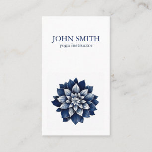 Modern Watercolor Lotus Blume Logo Yoga Visitenkarte