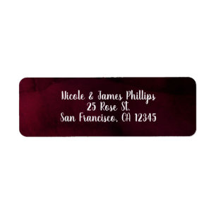 Modern Watercolor Moody Maroon Burgundy Wedding