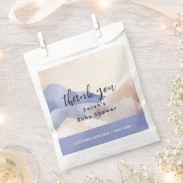 Modern Watercolor Mountain Baby Dusche Vielen Dank Geschenktütchen