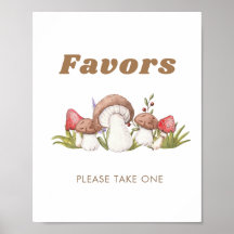 Modern Watercolor Pilz Lieblingszeichen