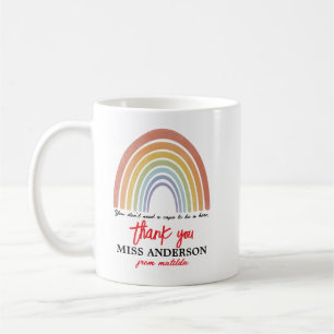 Modern Watercolor Rainbow Nurve Vielen Dank Kaffeetasse