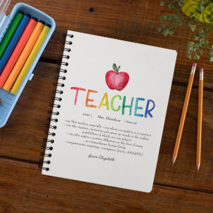 Modern Watercolor Rainbow Teacher Thank You   Notizblock