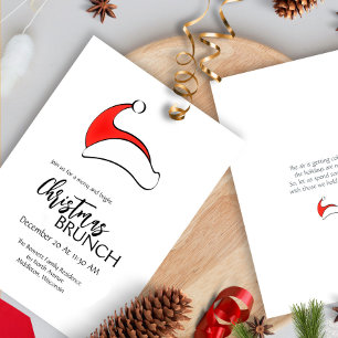 Modern Watercolor Red Truck Grün Weihnachten Party Einladung