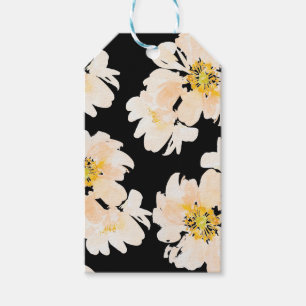 Modern Watercolor Rosa Blütenboden Geschenkanhänger