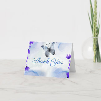 Modern Watercolor Script Dankeskarte