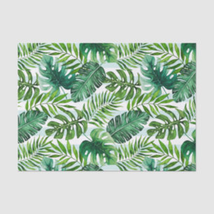 Modern Watercolor Tropical Botanical Seidenpapier