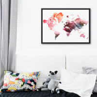 Modern Watercolor Weltkarte