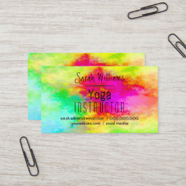 Modern Watercolor Yoga Visitenkarte