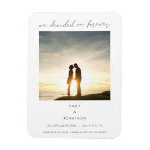 Modern We Decided on Forever Foto Save The Date Magnet