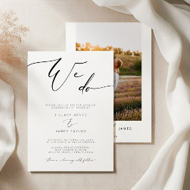 Modern We Do Calligraphy Wedding Einladung