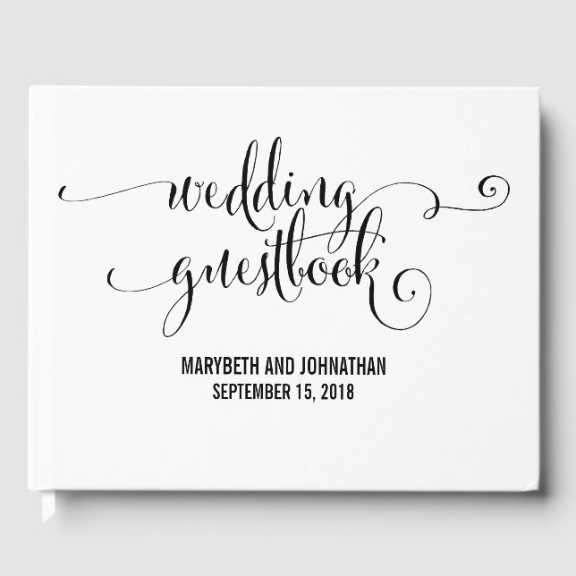 Modern We do Script Wedding Guest Book Gästebuch (Vorderseite)