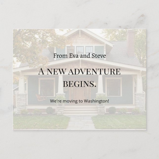 Modern We Have Moved New Home Postcard Postkarte (Vorderseite)