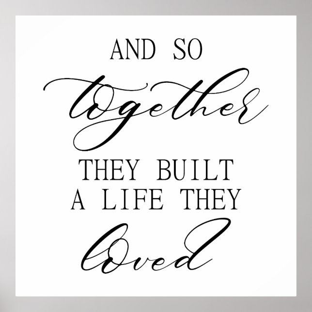 Modern Wedding Backdrop – Wedding Sign & Backdrop Poster (Vorne)