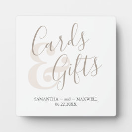 Modern Wedding Cards & Ohrts Sign Fotoplatte