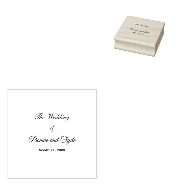 Modern Wedding Ceremony Decorative Rubber Stamp Gummistempel (Stempel)