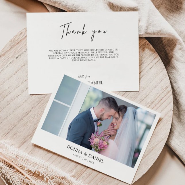 Modern Wedding Dankeschön Card Einladung (Modern Wedding Thank You Card)