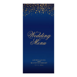 Modern Wedding Day trendy Gold Dots - Menü