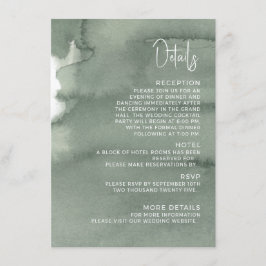 Modern wedding Enclosure Card Details. Begleitkarte