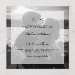 Modern Wedding Foto Square Einladung Overlay