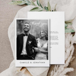 Modern Wedding Foto Vielen Dank für Ihre Karte