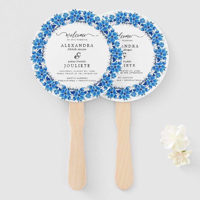 Modern Wedding Hand Fan Fächer (Vorne und Hinten)
