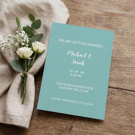 Modern Wedding Invitation, Minimalist Custom  Folieneinladung