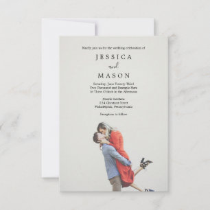 Modern Wedding Invitation with Photo Einladung