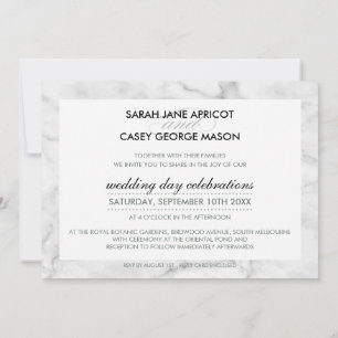 MODERN WEDDING INVITE Moderner Mod Spot schwarzer  Einladung