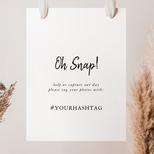 Modern Wedding Oh Snap-Zeichen Poster (Von Creator hochgeladen)